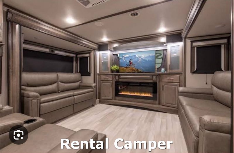 Furnished camper rental interior
